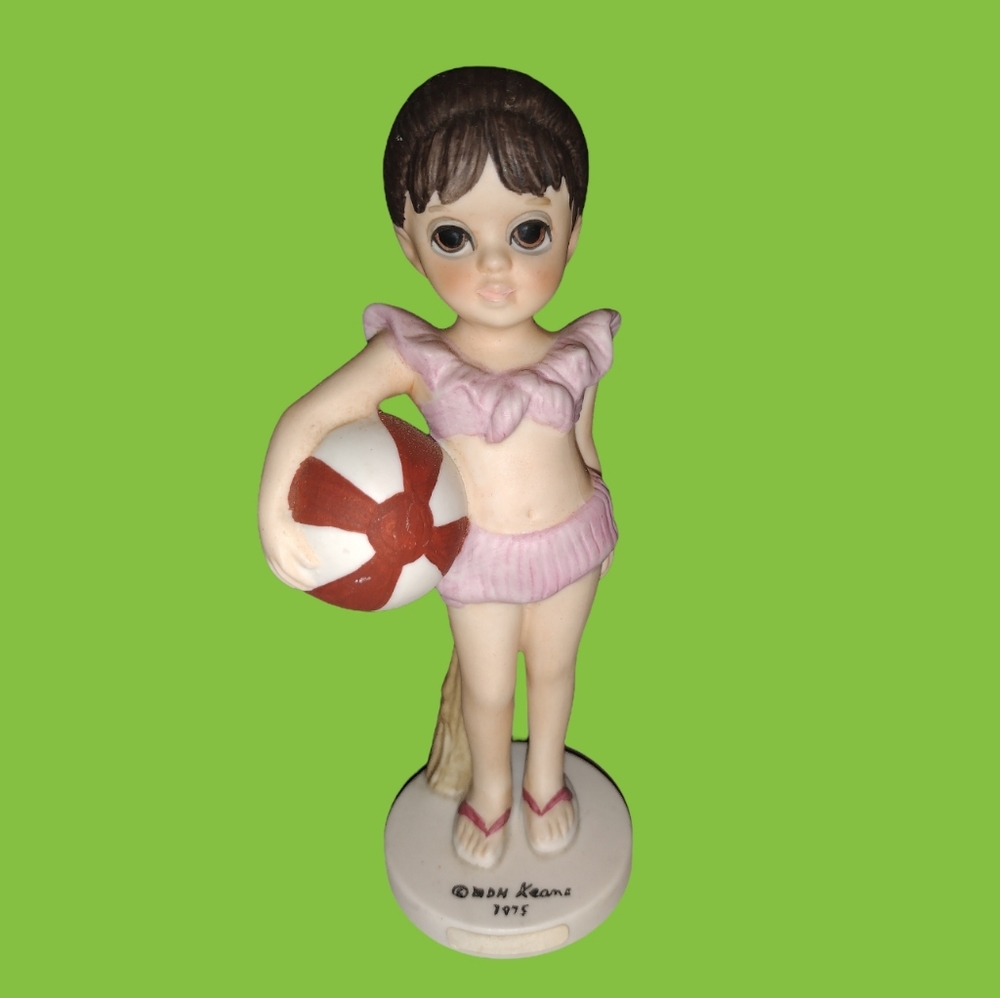 At the beach Margaret Keane figurine